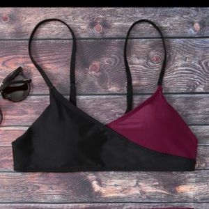 Color Block Wrap Bikini